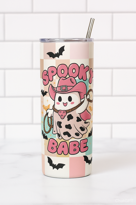 Spooky Babe Skinny Tumbler